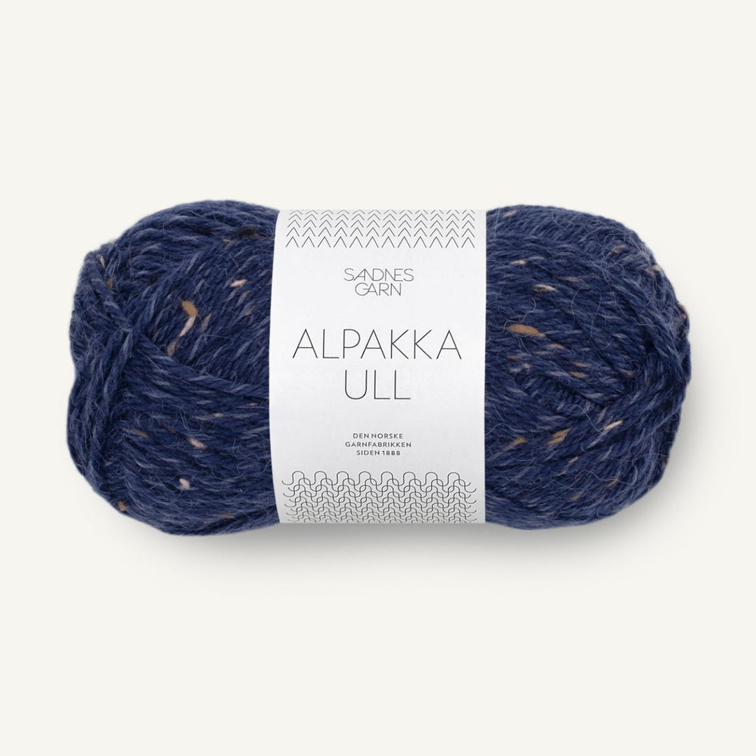 Alpakka uld garn fra Sandnes Garn Marineblå tweed