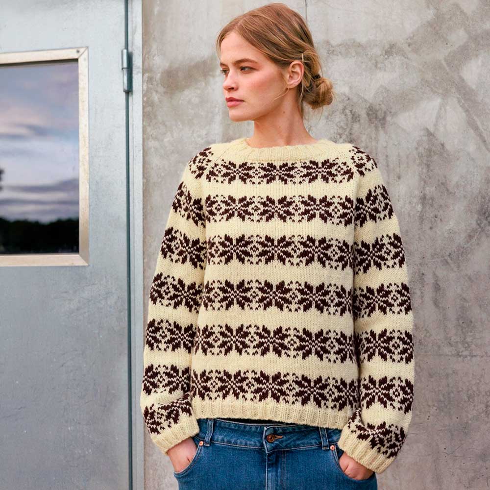 Strikkekit 2609-1 Alvar sweater i Atlas garn