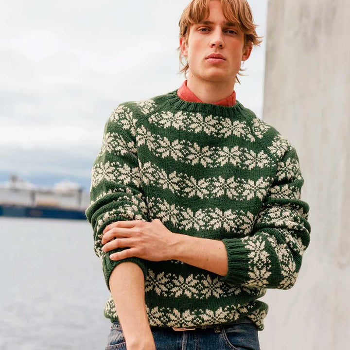 Strikkekit 2609-4 Alvar sweater i Atlas garn