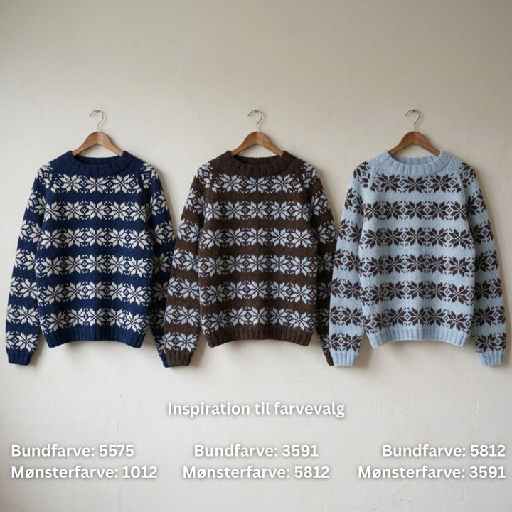 Strikkekit 2609-4 Alvar herresweater i Atlas garn