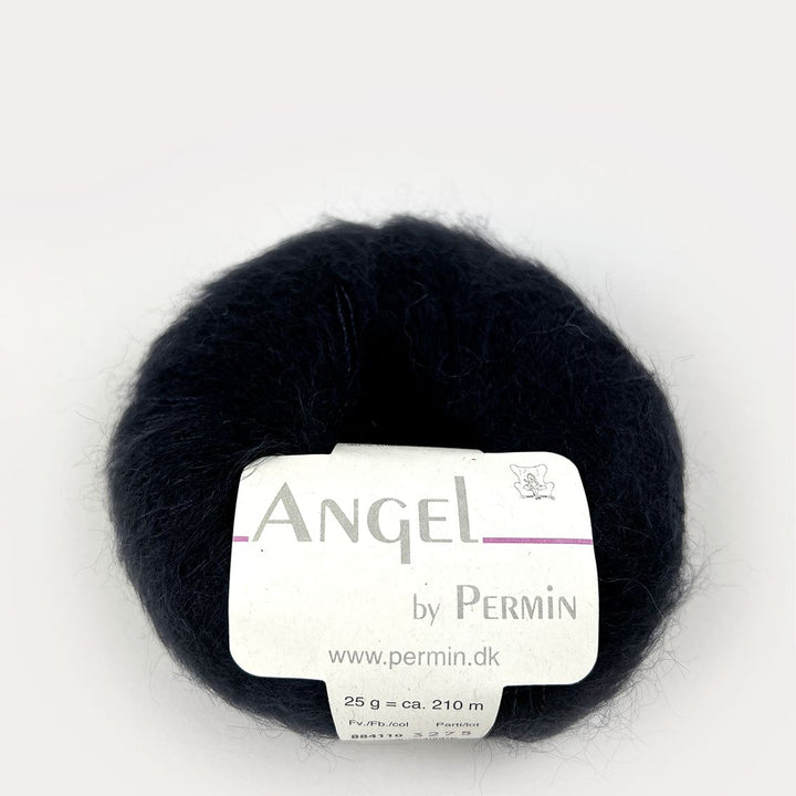 Angel Mohair garn fra Permin Sort
