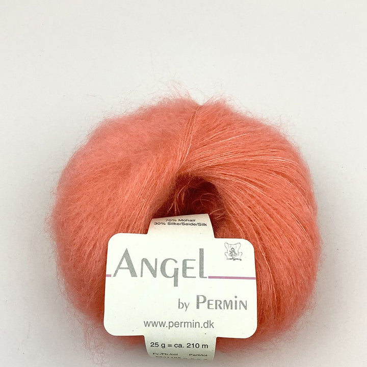Angel Mohair garn fra Permin Orange