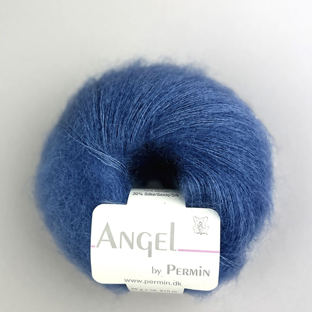 Angel Mohair garn fra Permin Kornblomst