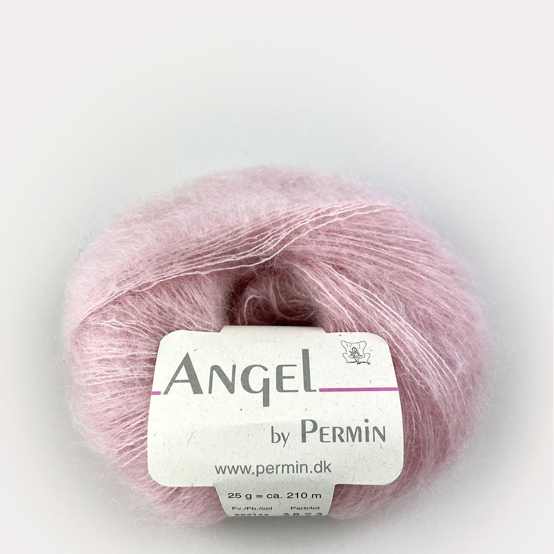 Angel Mohair garn fra Permin Sart rosa