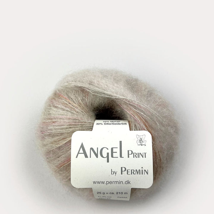 Angel Mohair garn fra Permin Print Beige