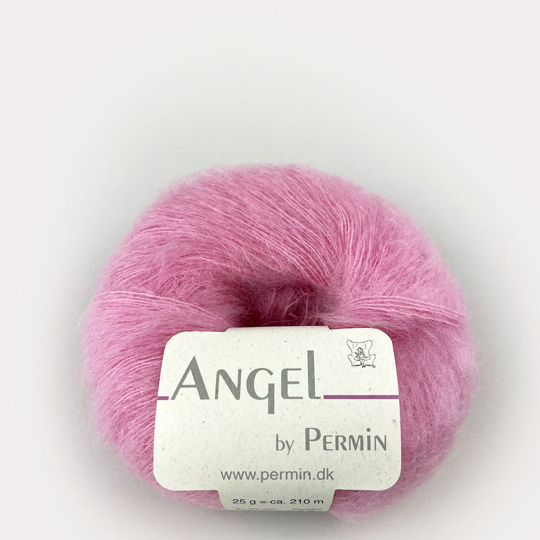 Angel Mohair garn fra Permin Lyserød