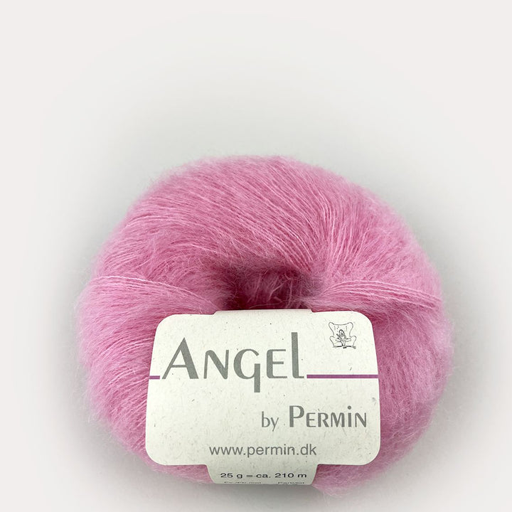 Angel Mohair garn fra Permin Lyserød