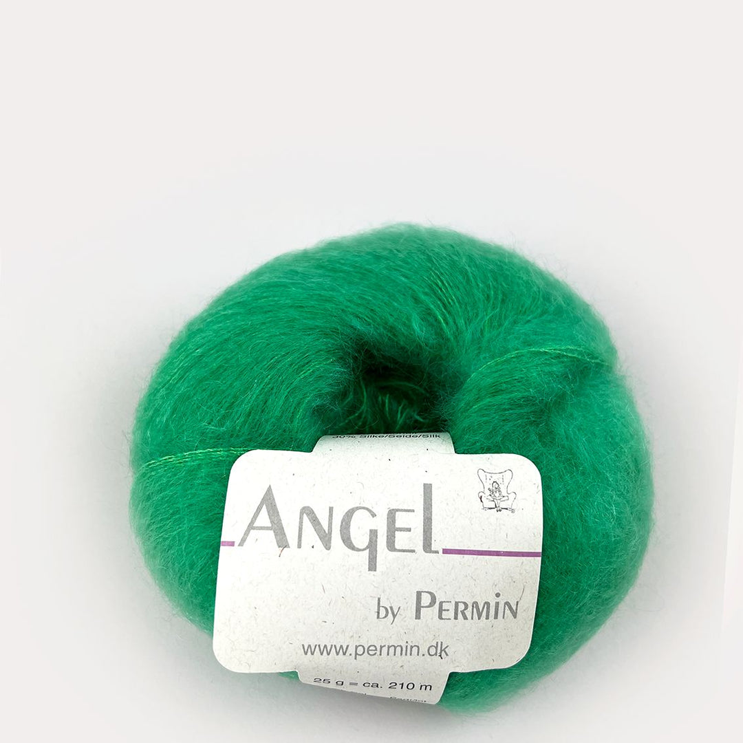 Angel Mohair garn fra Permin Sportsgrøn