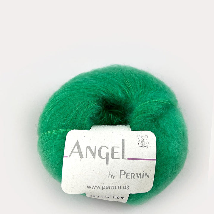 Angel Mohair garn fra Permin Sportsgrøn