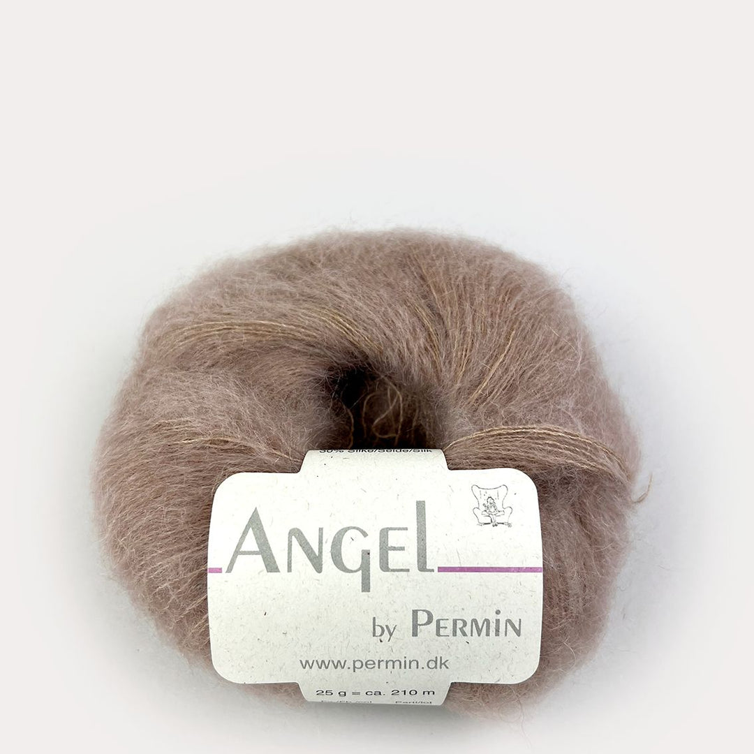 Angel Mohair garn fra Permin Gråbeige