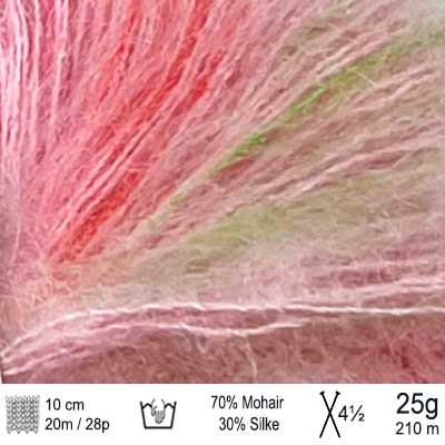 Angel Mohair garn fra Permin Print Sart Rosa