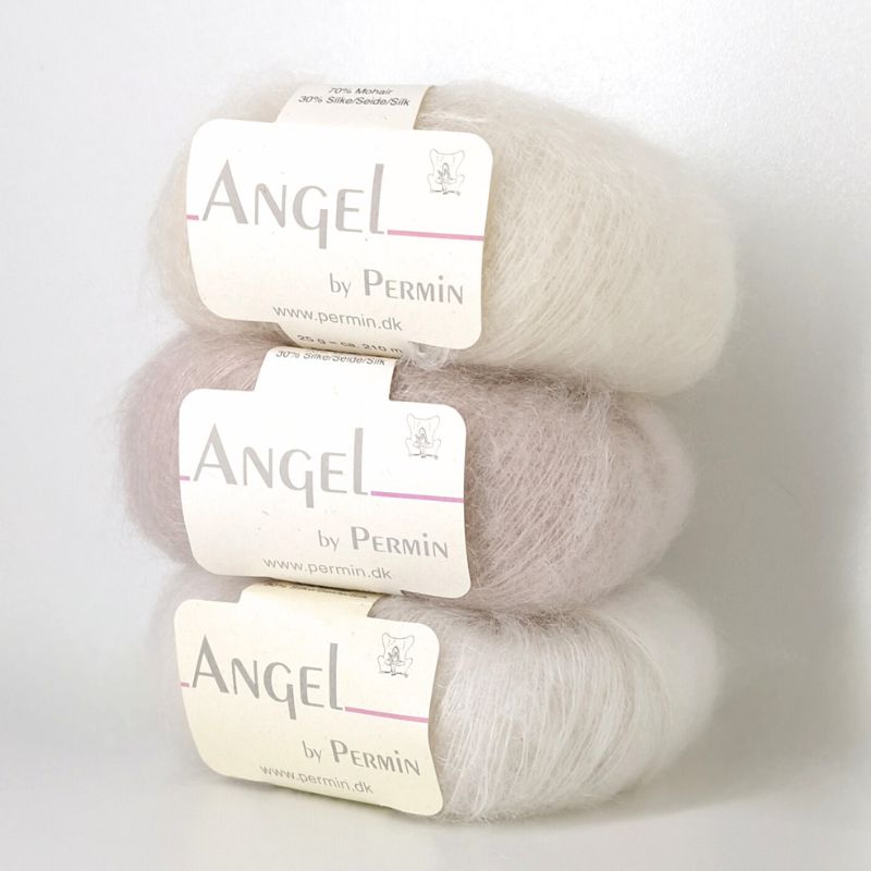 Angel Mohair garn fra Permin til strik
