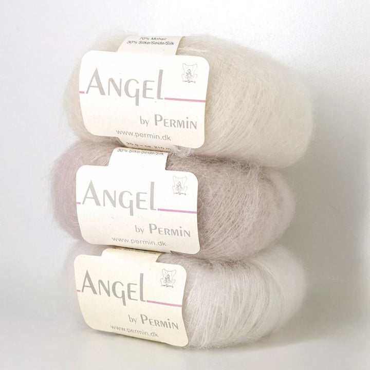 Angel Mohair garn fra Permin til strik