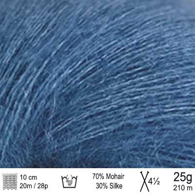 Angel Mohair garn fra Permin Kornblomst