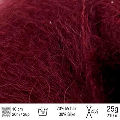 Angel Mohair garn fra Permin Vinrød