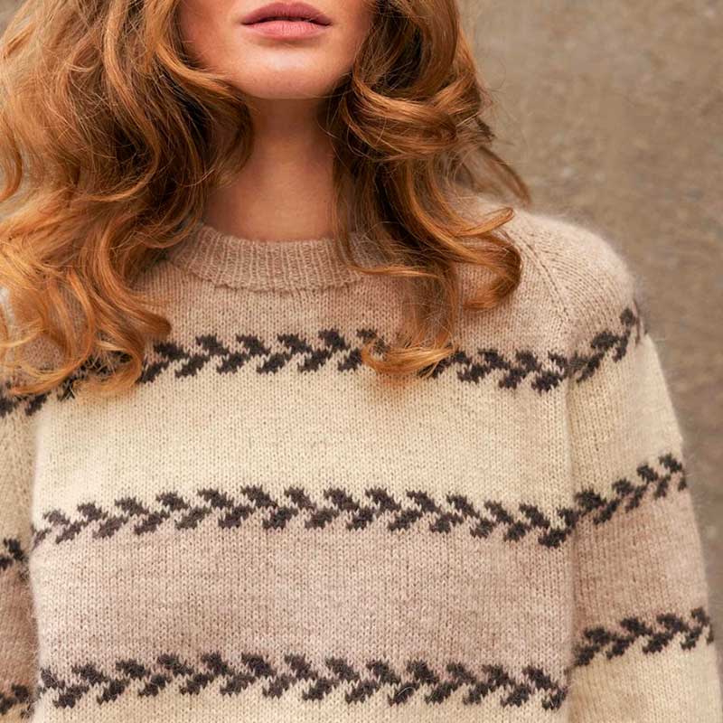 Strikkeopskrift 2510-5 Astrid dametrøje fra Sandnes Garn