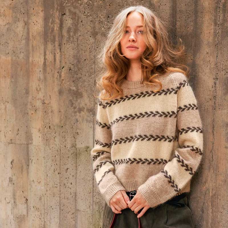 Strikkeopskrift 2510-5 Astrid dametrøje fra Sandnes Garn