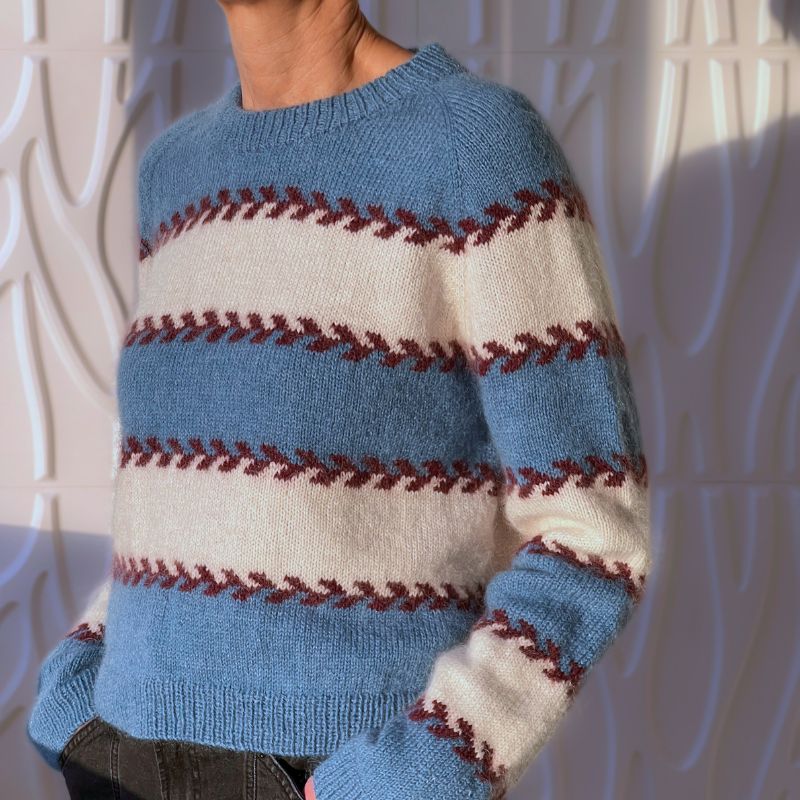 Strikkekit Astrid dametrøje i Sunday & Tynd Silk Mohair