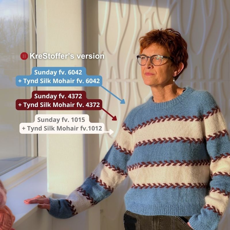 Strikkekit Astrid dametrøje i Sunday &amp; Tynd Silk Mohair