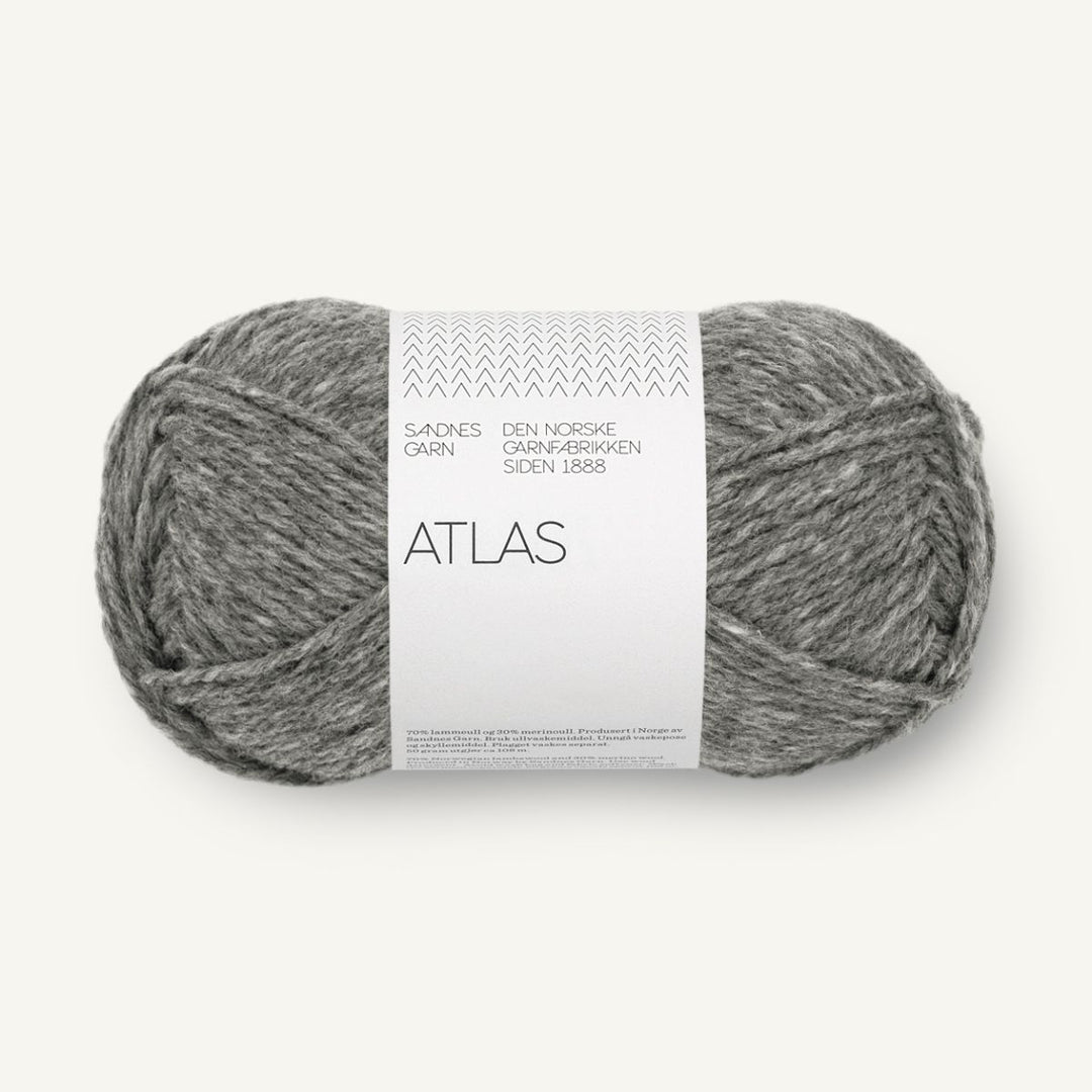 Atlas garn fra Sandnes Garn Mørk gråmeleret