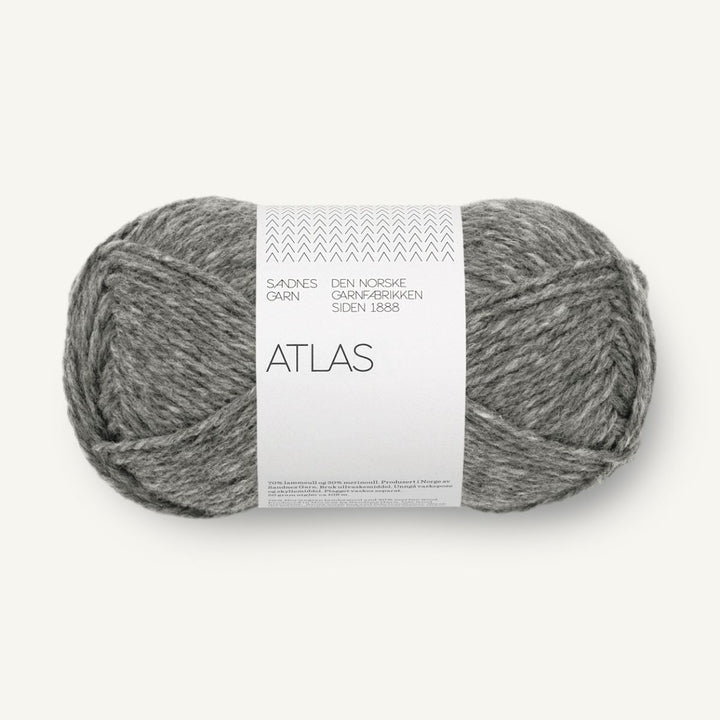 Atlas garn fra Sandnes Garn Mørk gråmeleret