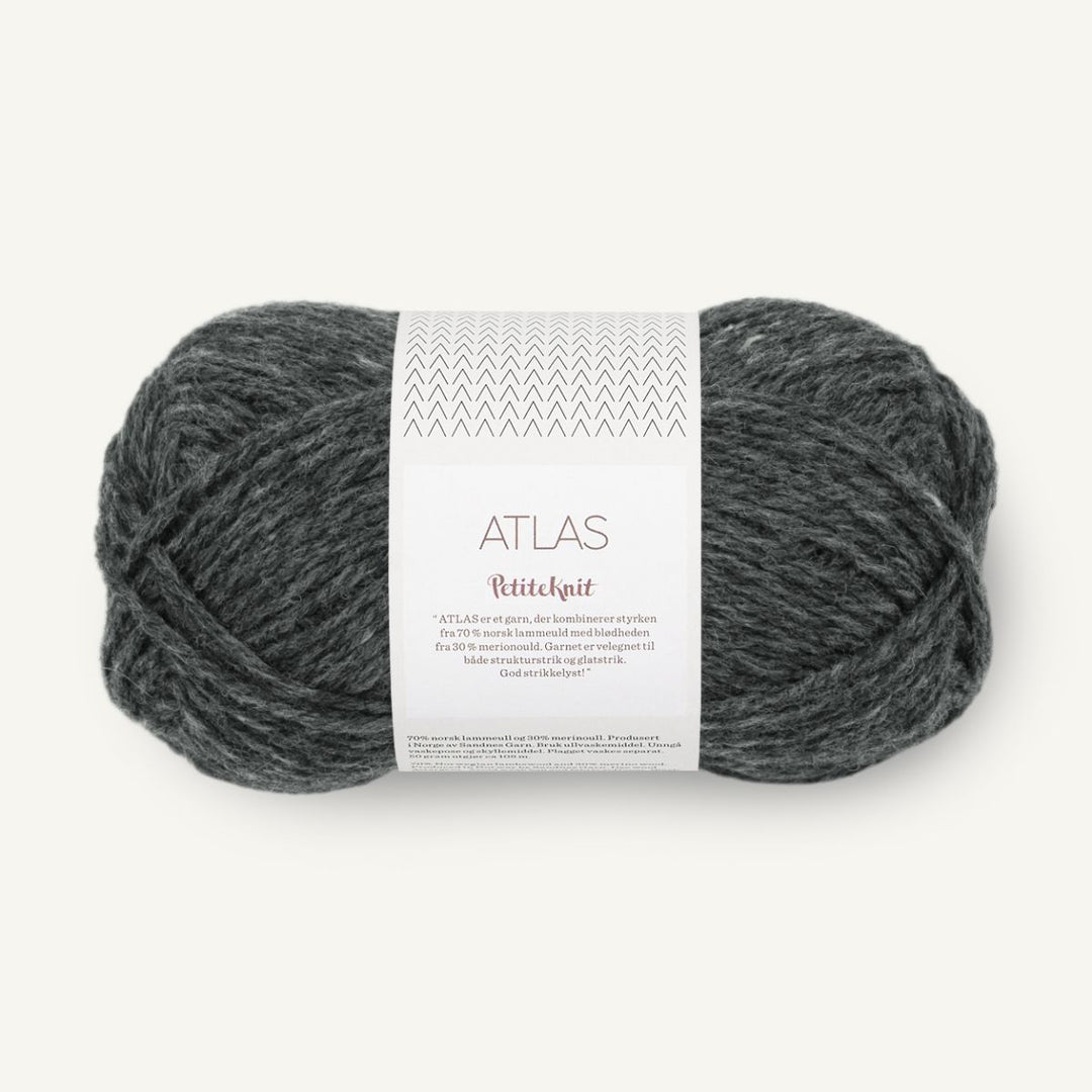 Atlas garn fra Sandnes Garn Charcoal melange PetiteKnit