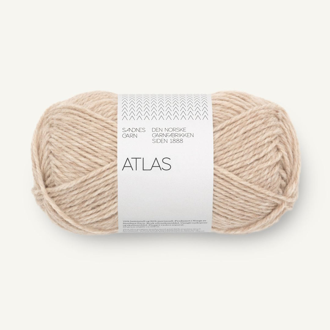 Atlas garn fra Sandnes Garn Lys beigemeleret