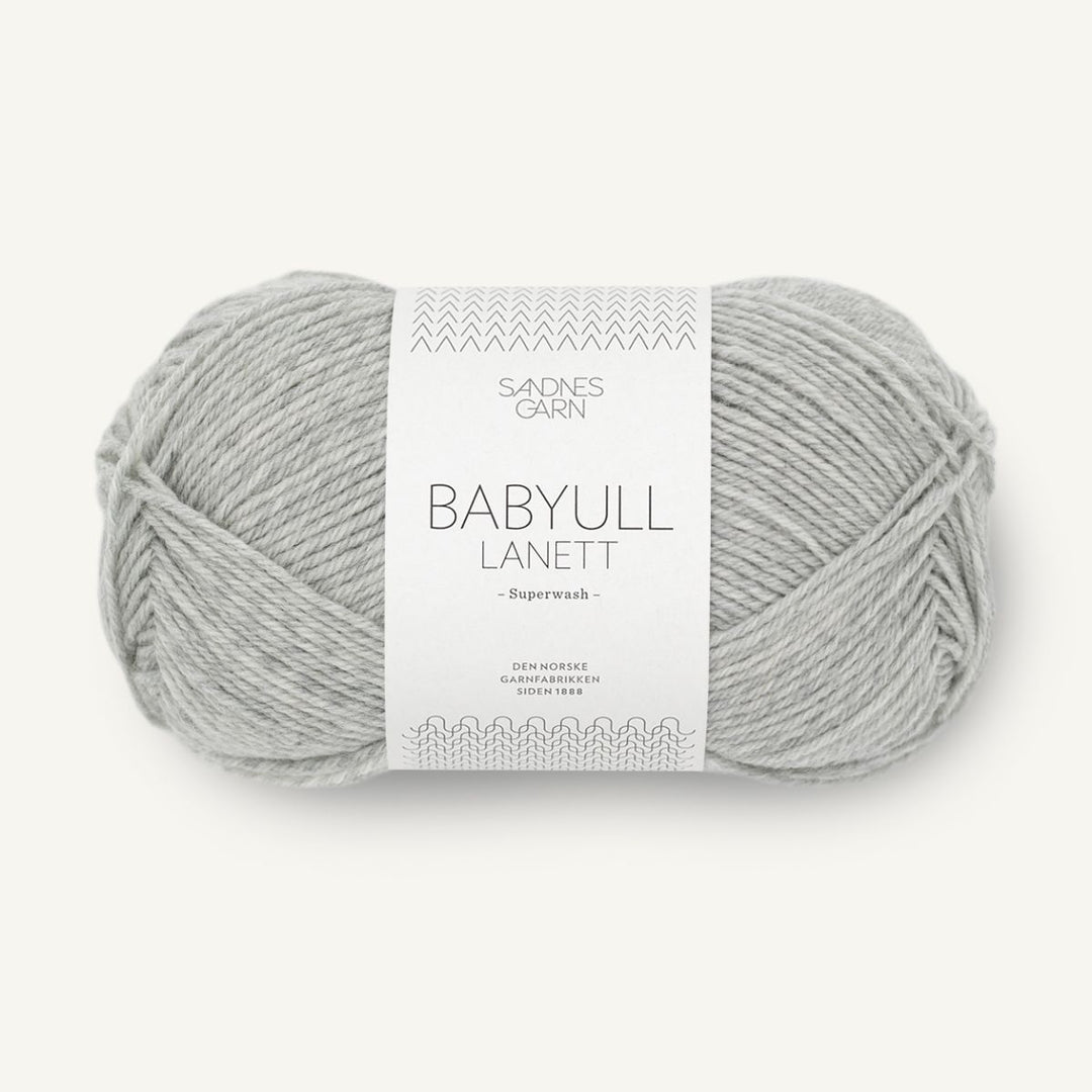 Babyuld Lanett garn fra Sandnes Garn Lys gråmeleret