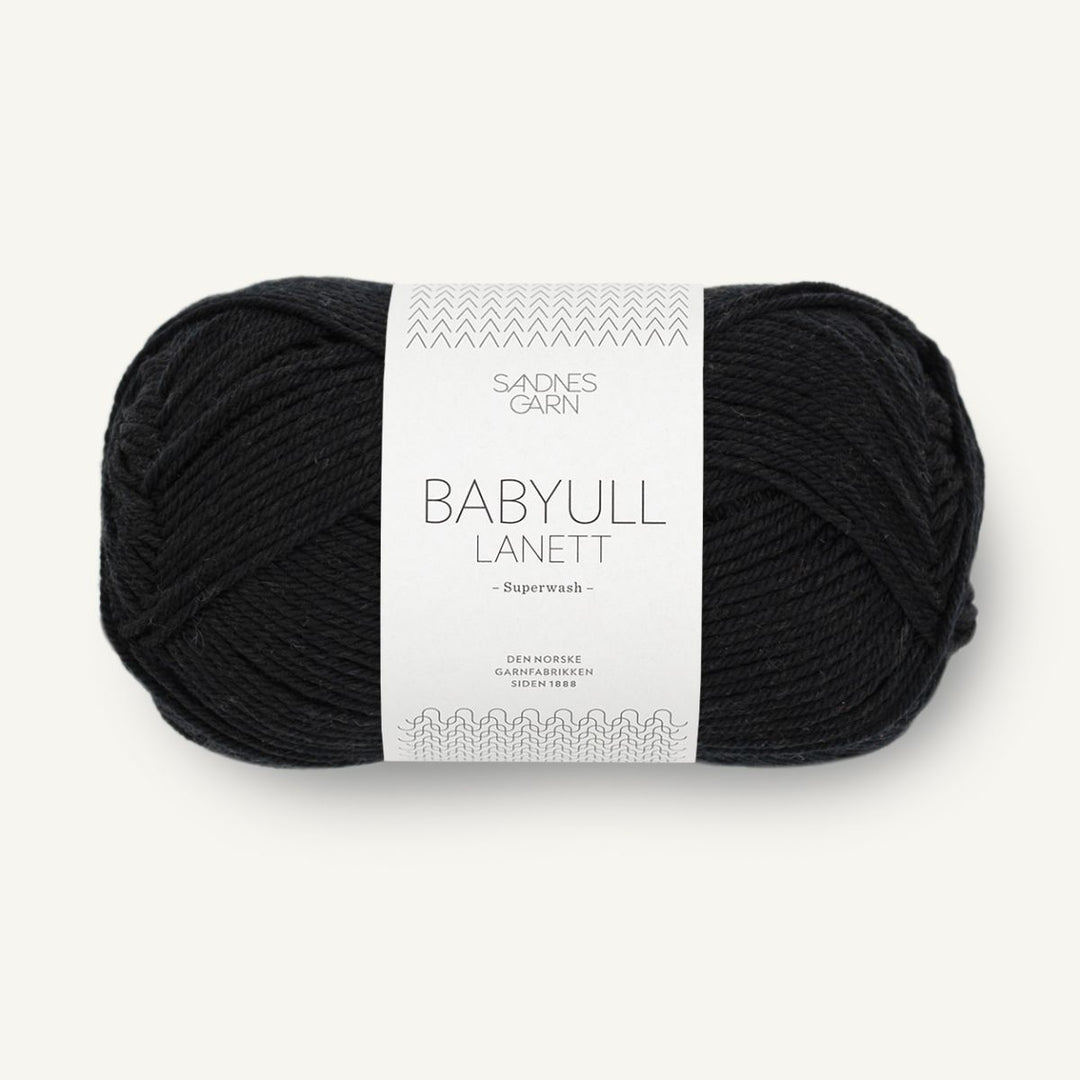 Babyuld Lanett garn fra Sandnes Garn Sort
