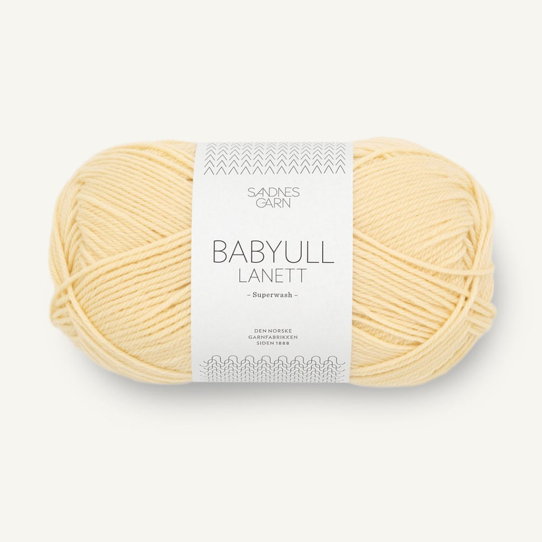 Babyuld Lanett garn fra Sandnes Garn Lys gul