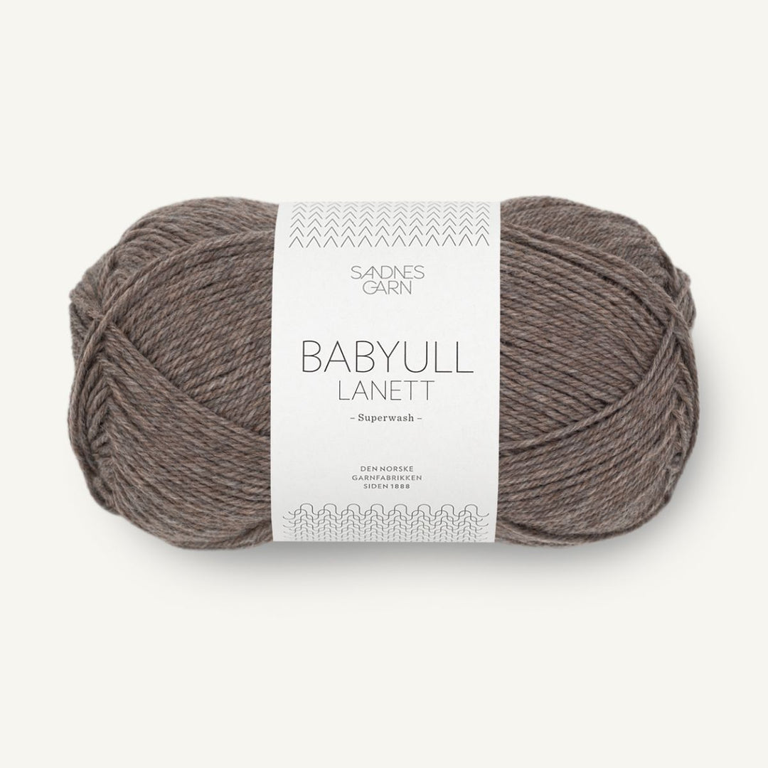 Babyuld Lanett garn fra Sandnes Garn Mellembrun meleret