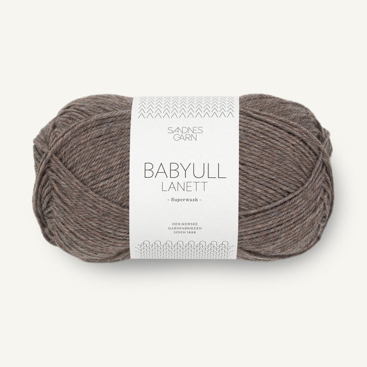 Babyuld Lanett garn fra Sandnes Garn Mellembrun meleret