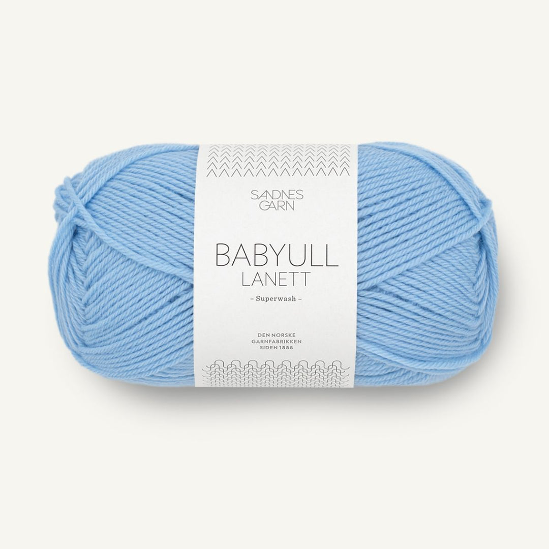 Babyuld Lanett garn fra Sandnes Garn Lys blå
