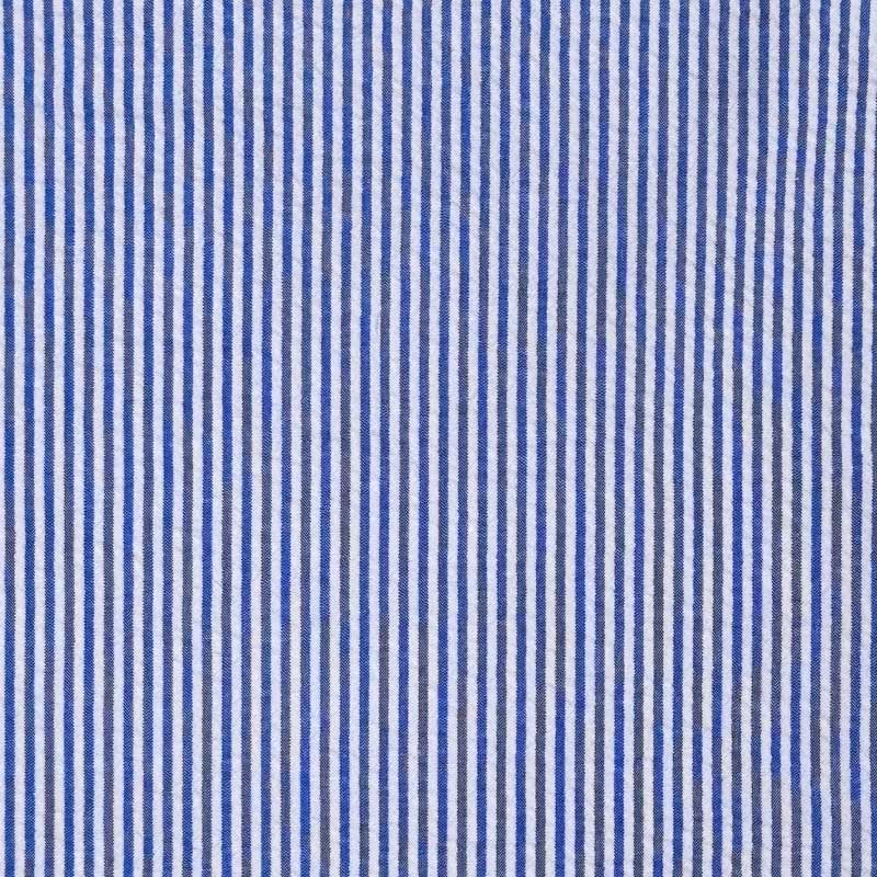 Bæk og bølge i striber, blå - KreStoffer