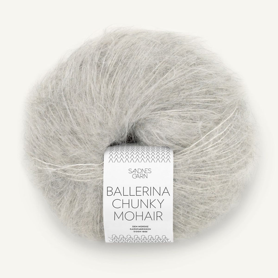Ballerina Chunky Mohair garn fra Sandnes Garn Lysegrå
