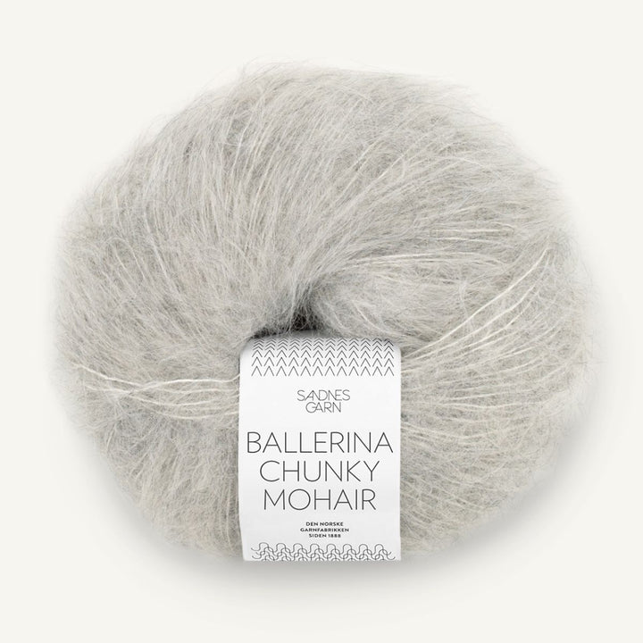 Ballerina Chunky Mohair garn fra Sandnes Garn Lysegrå