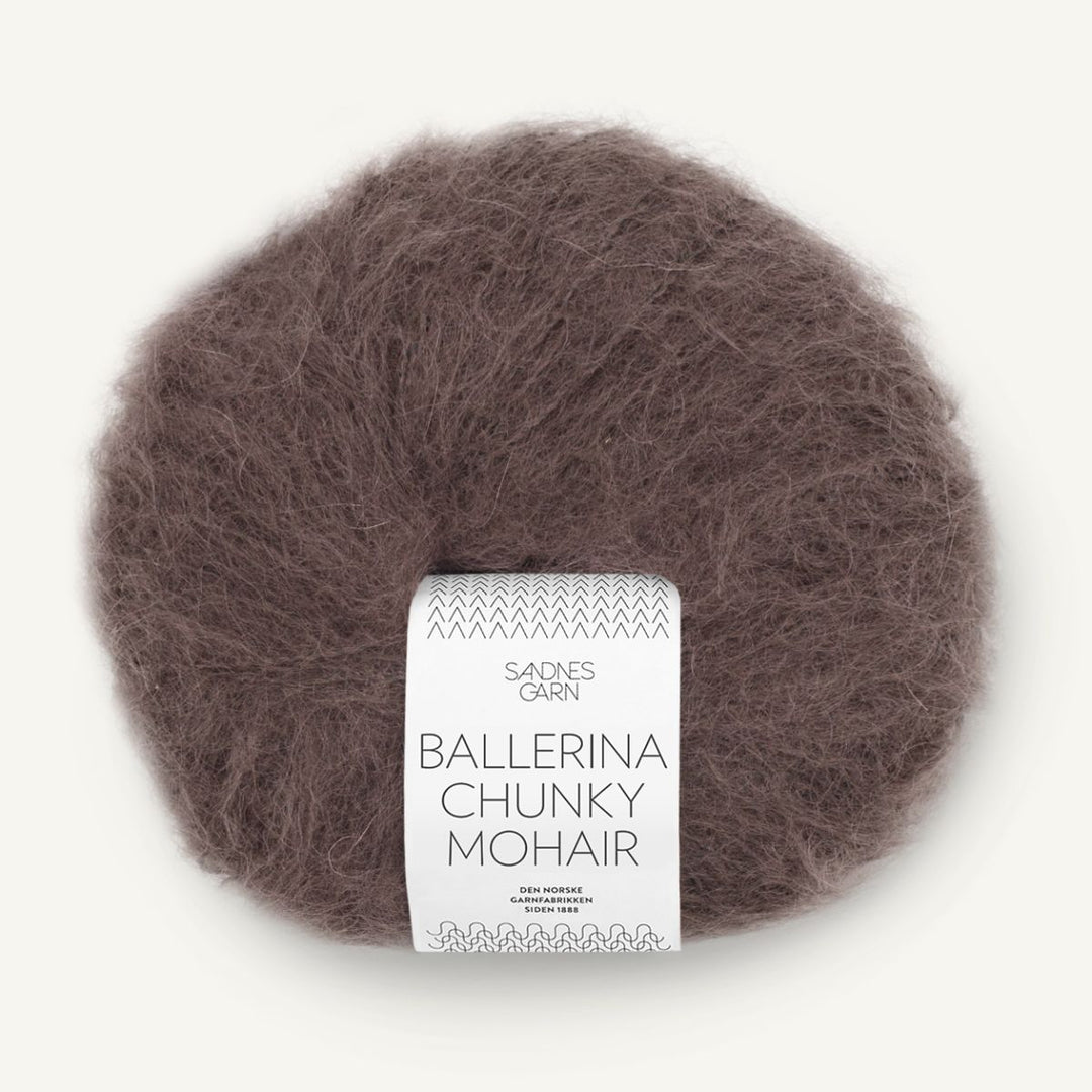 Ballerina Chunky Mohair garn fra Sandnes Garn Mørk chokolade