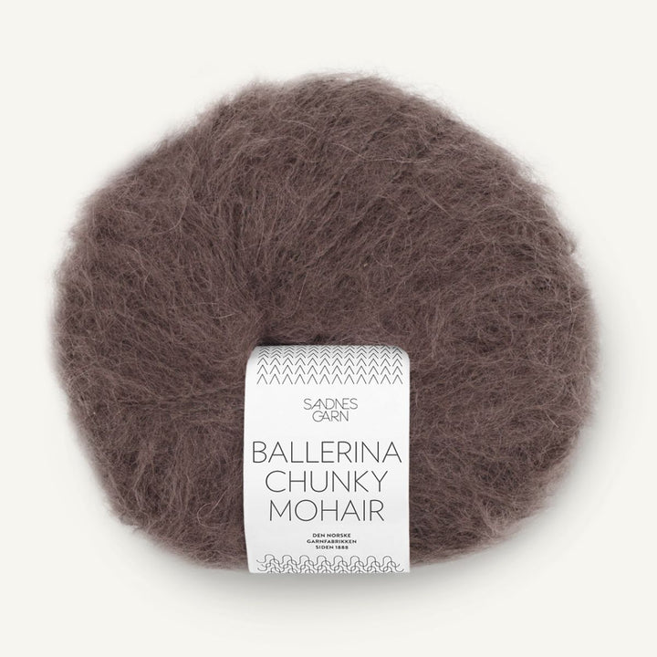 Ballerina Chunky Mohair garn fra Sandnes Garn Mørk chokolade