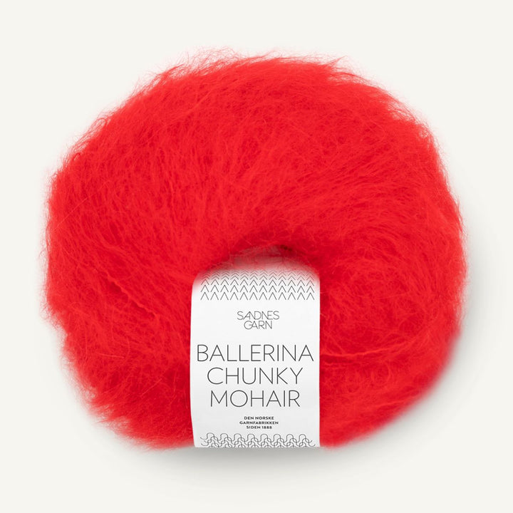 Ballerina Chunky Mohair garn fra Sandnes Garn Scarlet red