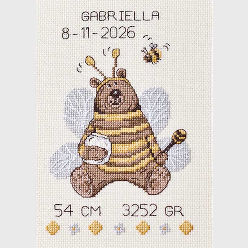 Broderikit Bamse bi fra Permin