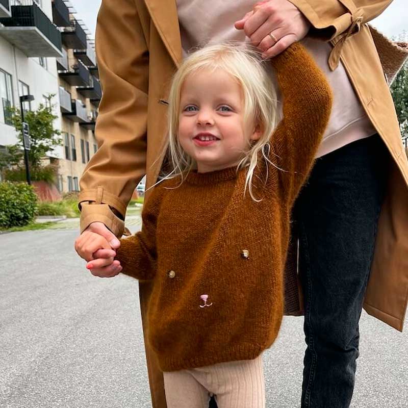 Strikkekit Bamsesweater fra PetiteKnit i Sunday & Tynd Silk Mohair