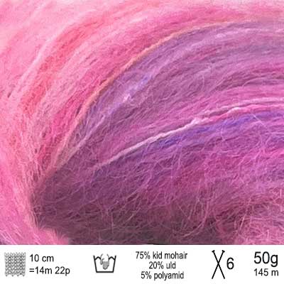 Bella Color garn fra Permin Neon pink
