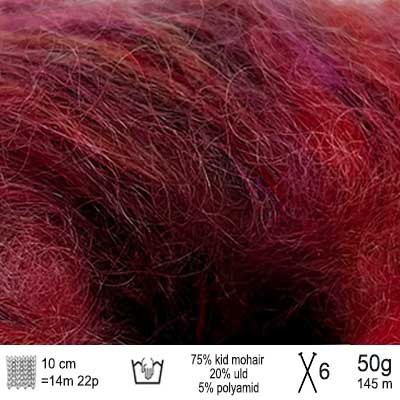 Bella Color garn fra Permin Rød bordeaux