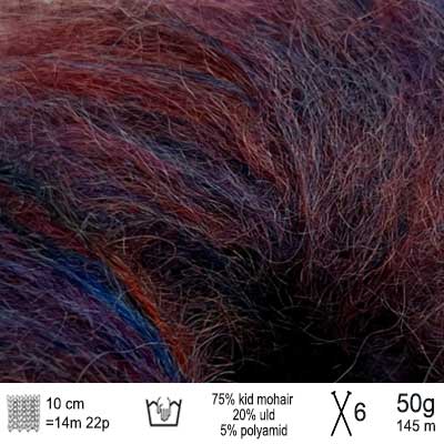 Bella Color garn fra Permin Bordeaux blålilla
