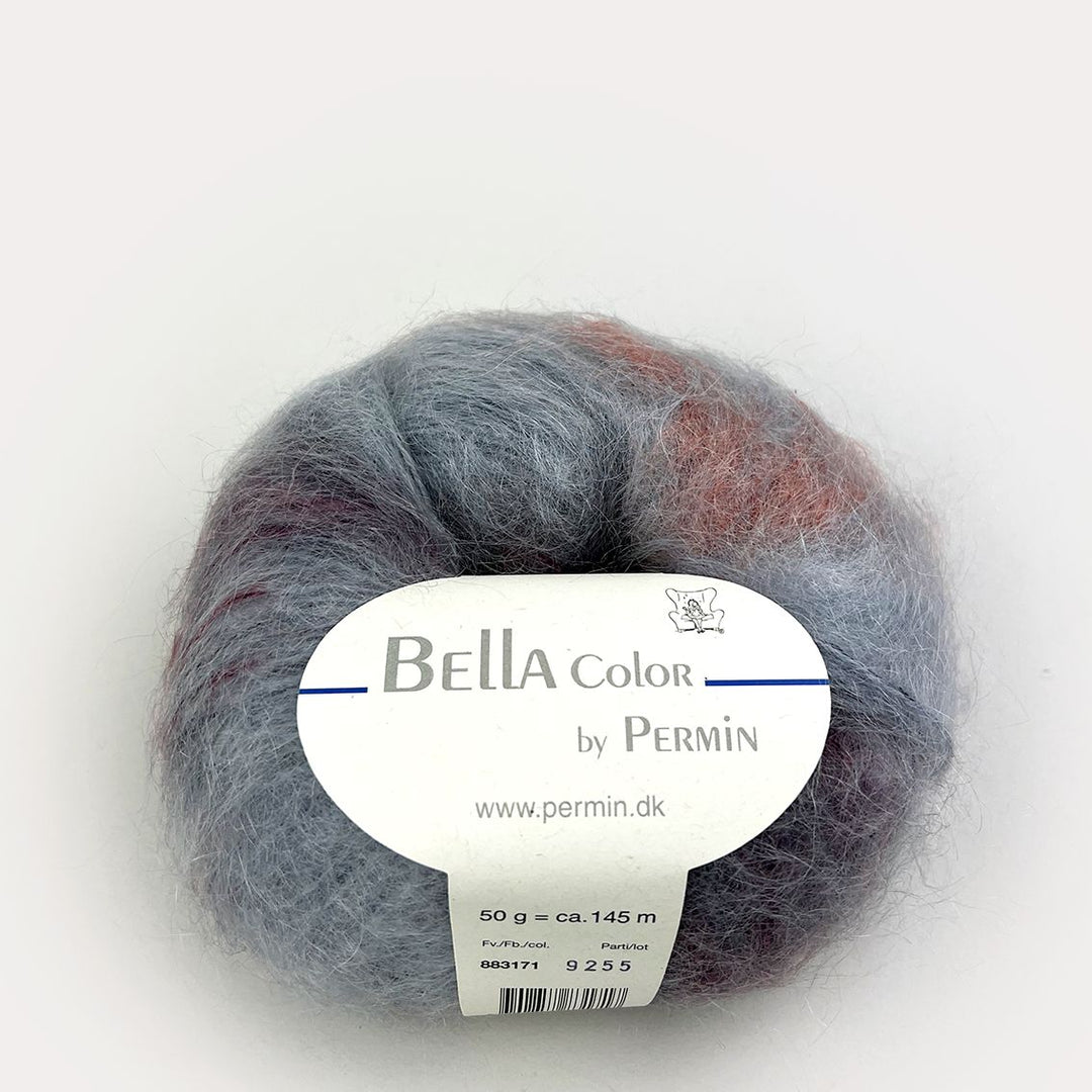 Bella Color garn fra Permin Grå rust bordeaux