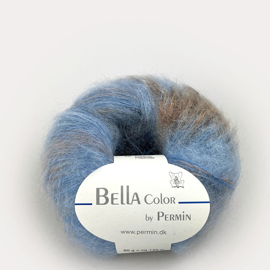 Bella Color garn fra Permin Blå beige brun