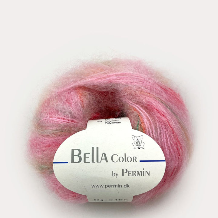 Bella Color garn fra Permin Lyserød pink grøn