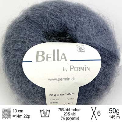 Bella garn fra Permin Grå