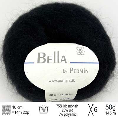 Bella garn fra Permin Sort