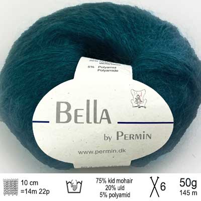 Bella garn fra Permin Mørk petrol